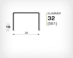 Klammer 32/18 Koppar - jk561-18