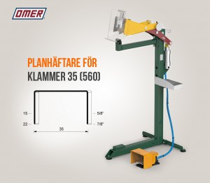 Planhäftare PB.35 SA Klammer 35 från OMER eller 560 Kihlberg