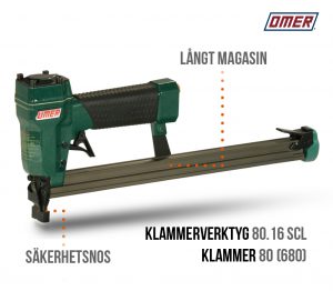 Klammerverktyg 80.16 SCL - Säkerhetsnos och Långt magasin