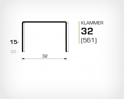 Klammer 32/15 Koppar - jk561-15