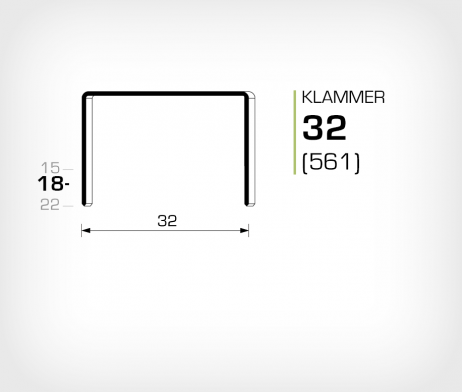 Klammer 32/18 Koppar - jk561-18